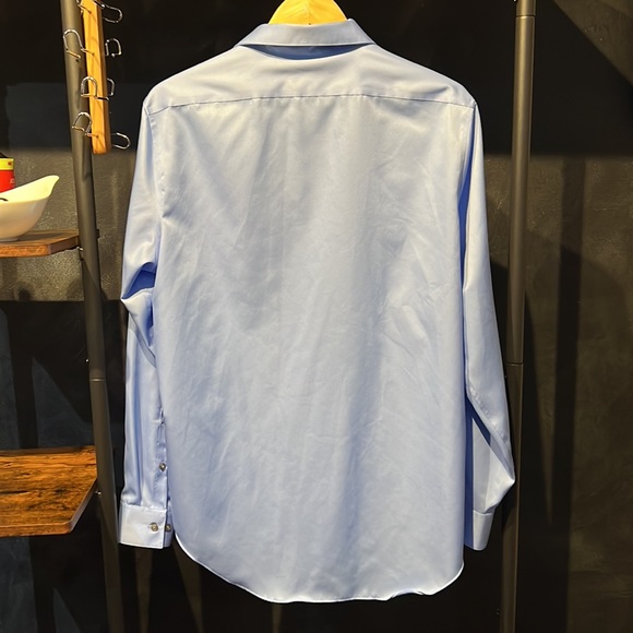 CK Calvin Klein light blue button down size 16 slim fit no iron. Gorgeous NWOT - Picture 6 of 6